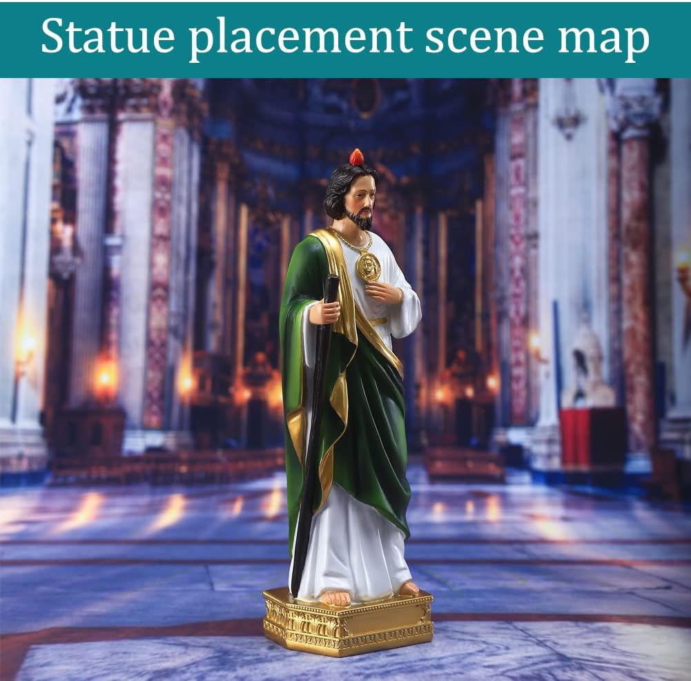 20,3 cm lange Jude-Statue, religiöse Harz-Statuen, religiöse farbige Geschenk-San Judas Tadeo-Statue