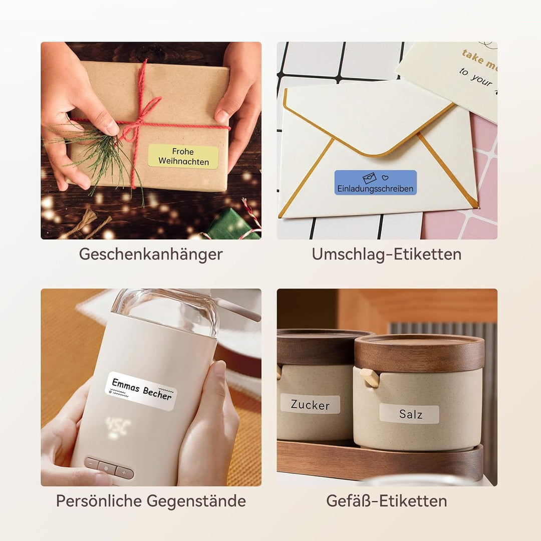 NIIMBOT Kabel Etiketten Kabelbeschriftung für D110M / D110 / D11 /D11H Etikettendrucker, 12.5mm x 10