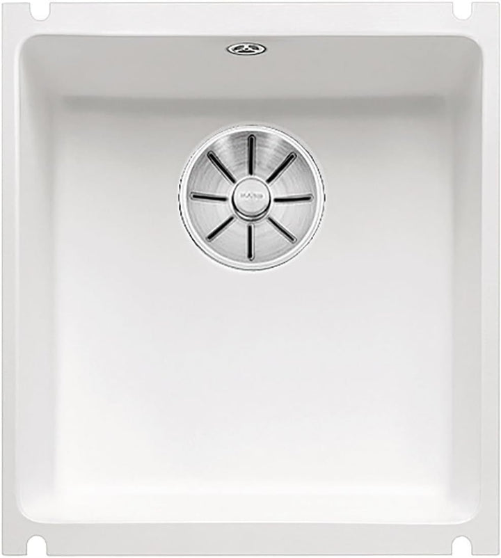 BLANCO SUBLINE 375-U | Keramik kristallweiss glänzend | Einbauart: Unterbau | für 45 cm breite Unter