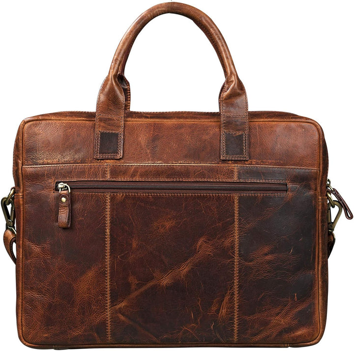 STILORD 'Leander' Umhängetasche Leder Gross Arbeitstasche Aktentasche Business Herren und Damen 15.6