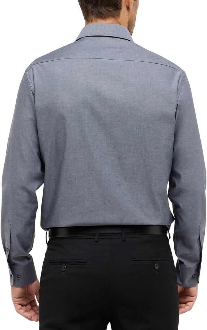 ETERNA Herren unifarbenes Popeline-Hemd MODERN FIT 44 Kragen / 67 Ärmel Anthrazit, 44 Kragen / 67 Är