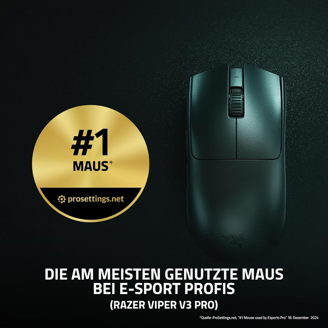 Razer Viper V3 Pro - Ultraleichte kabellose Esports Gaming-Maus (8k Hz HyperPolling, 55g leichtes De
