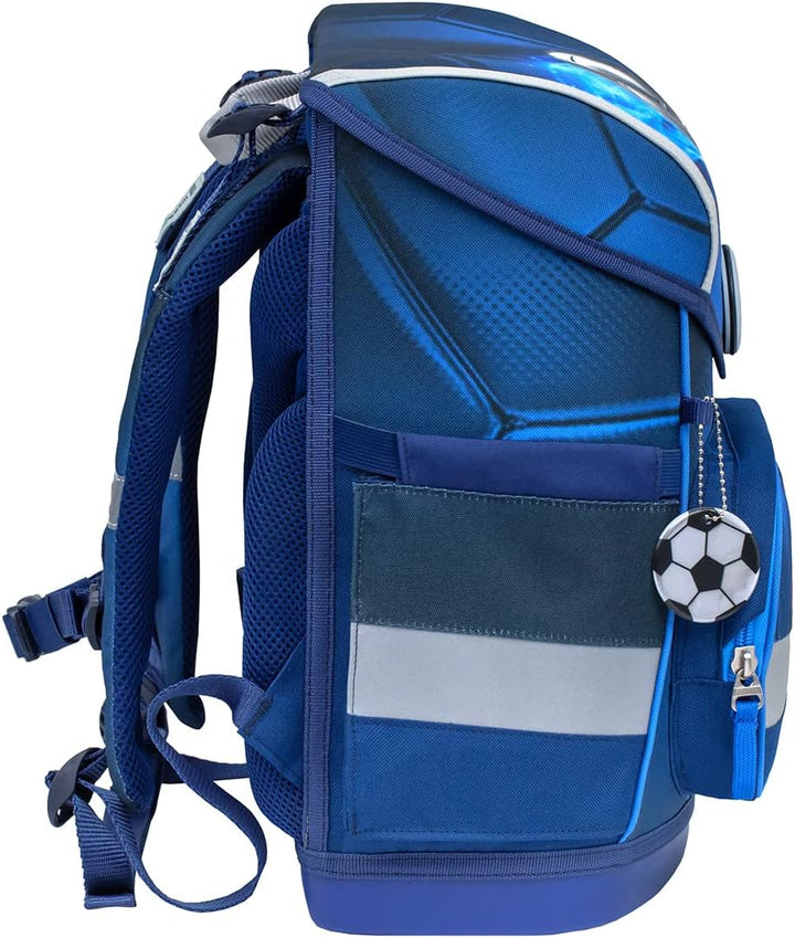 Belmil ergonomischer Schulranzen Set 4 -teilig für Jungen 1-4 Klasse Grundschule/Brustgurt/Magnetver