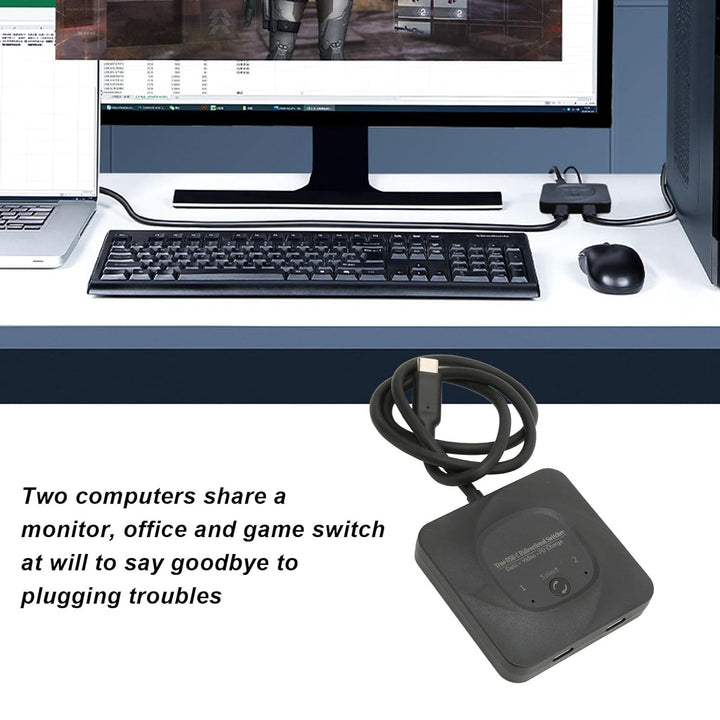 8K 60Hz HD Typ C Bi Direction Switcher Splitter mit Betriebsanzeige, 100 W 10 Gbit/S Datenübertragun