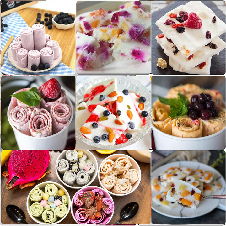 DBREAKS Eiscreme Roller Maker Pan, Eisplatte, Ice Cream Rolls Maker, Ice Rolls Maschine, Hausgemacht