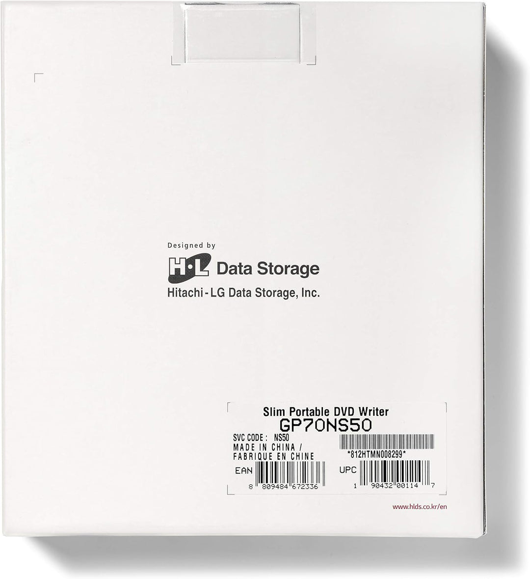 Hitachi-LG GP70 External DVD Drive, Slim Portable DVD Player/Writer for Laptop, Desktop PC, USB 2.0,