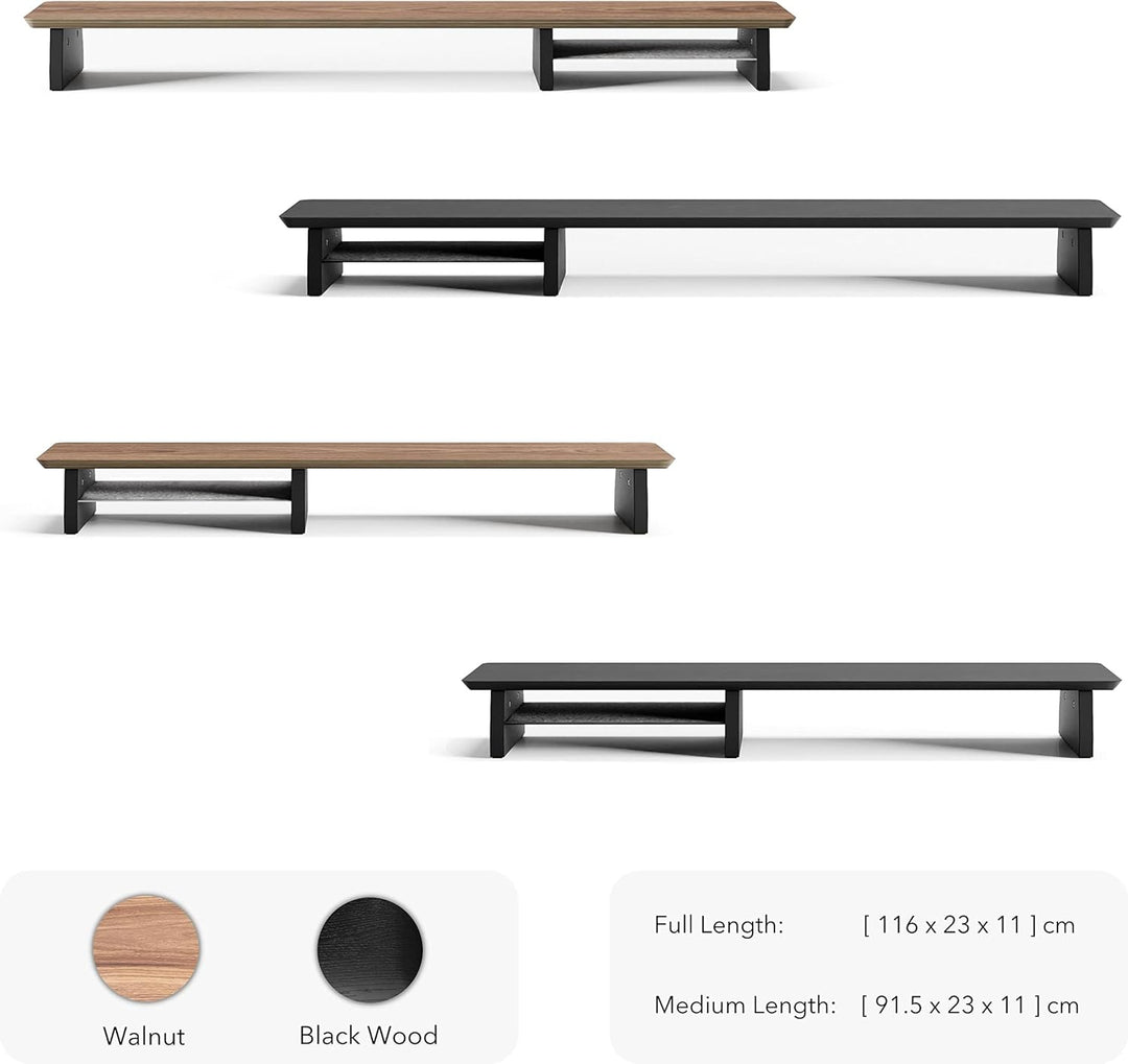 Schreibtischregal aus Holz Monitorständer Prämie Desk Shelf Monitor Stand Black Wood Cockpit Schreib