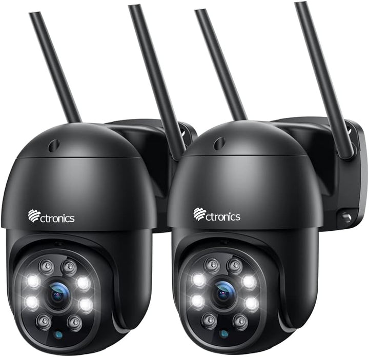 ctronics 2.5K 4MP Überwachungskamera Aussen WLAN, 2560×1440P PTZ WiFi 2,4/5GHz IP Kamera Outdoor mit