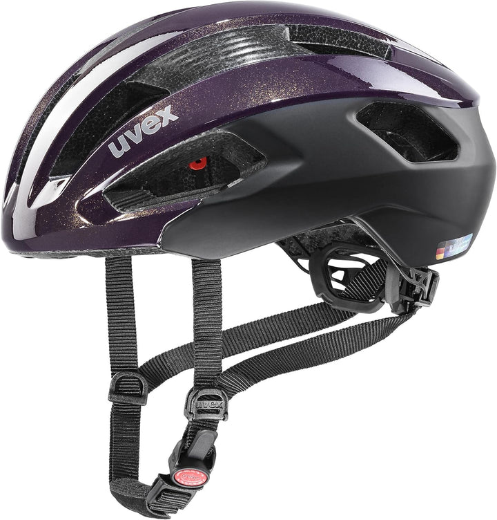 Uvex Rise CC Rennrad Fahrrad Helm matt schwarz/lila 2022 56-59 cm, 56-59 cm