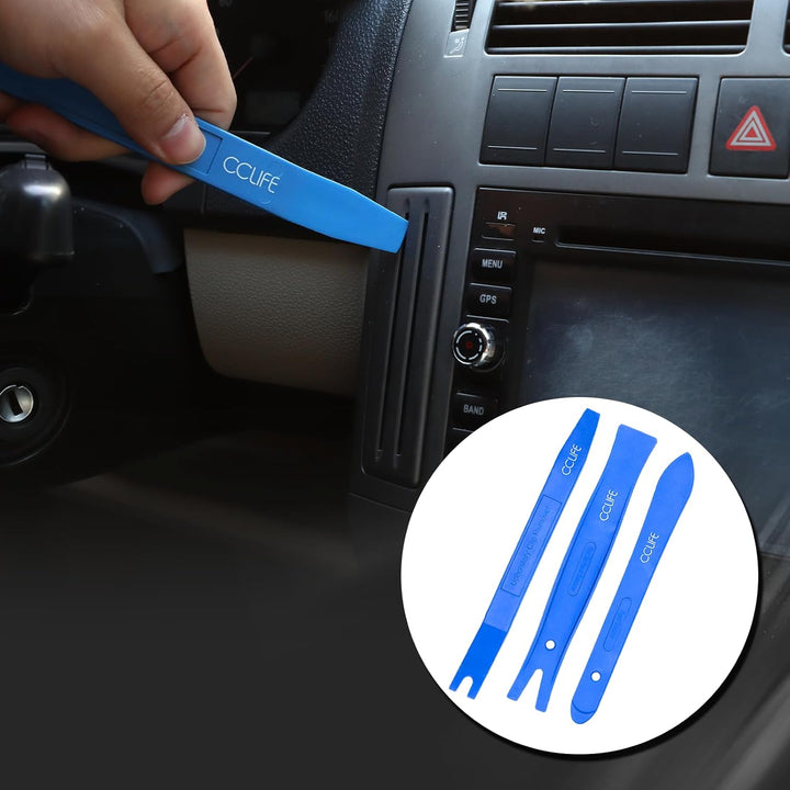 CCLIFE 12tlg Auto Demontage Werkzeug Set PP PA+ Zierleistenkeile Innenraum Verkleidung Türverkleidun