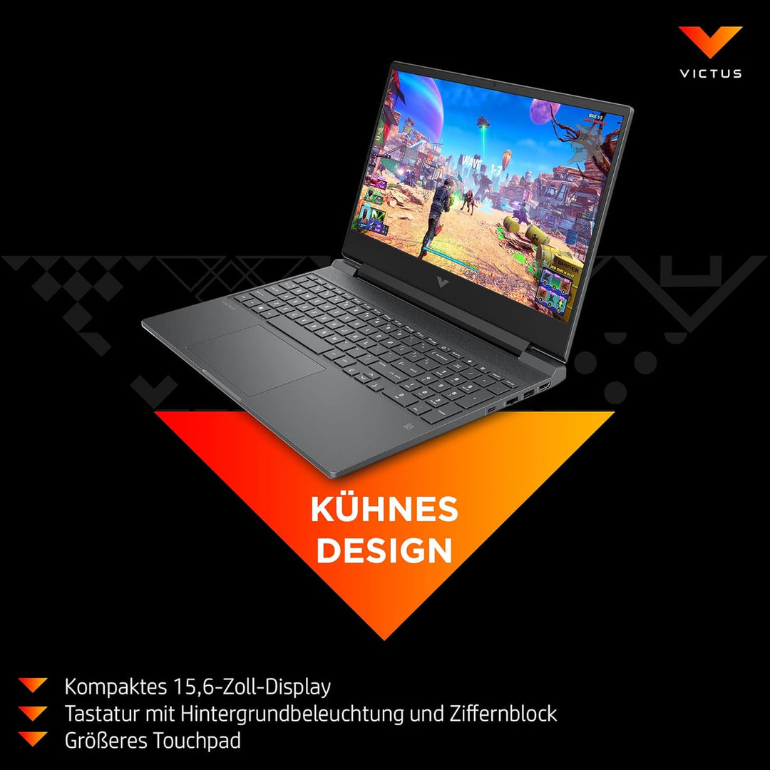 HP Victus Gaming Laptop, 15.6 Zoll FHD Display 144Hz, Intel Core i5-13420H, 16 GB DDR4 RAM, 512 SSD,
