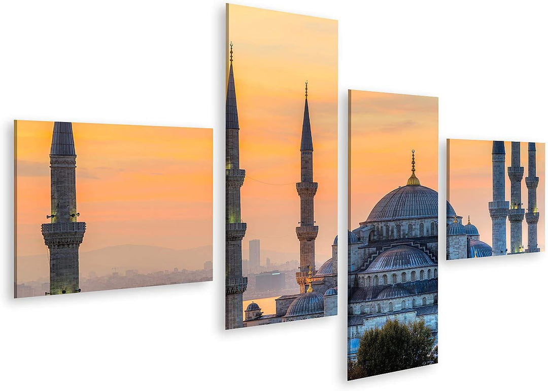 islandburner Bild auf Leinwand Die Blaue Moschee Sultanahmet Camii Istanbul Türkei Bilder Wandbilder