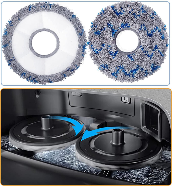 AiLomey 8 Stück Wischtücher Zubehör für Ecovacs Deebot X1 Omni / X1 e Omni / T20 Omni, Wischpads Ers