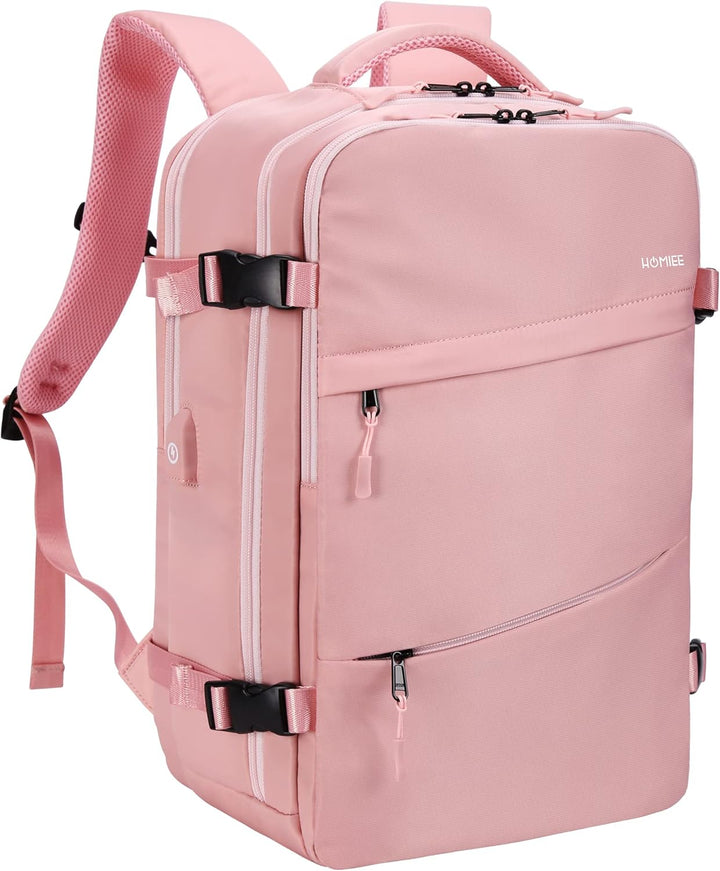 HOMIEE Reiserucksack Damen, Handgepäck Rucksack,15,6 Zoll Laptop Rucksack für Arbeit Schule Wochenen
