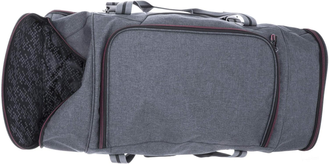 Reisetasche Schuhfach Doppeldecker Trolley Grau Anthra Rot 76 x37x33cm Bowatex