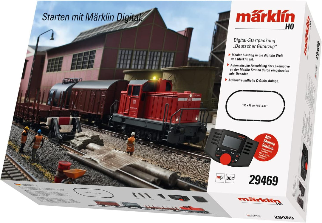 Märklin Modelleisenbahn Digital-Startpackung Moderner Rangierbetrieb 29469 – Diesel-Lokomotive mit K