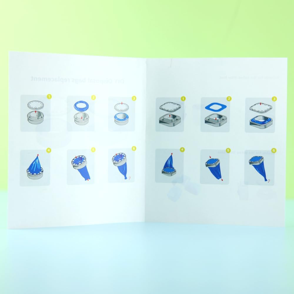 9 Stück Nachfüllpackung Nachfüllfolienringe Nachfüllbeutel kompatibel Nachfüllkasse für Litter Genie