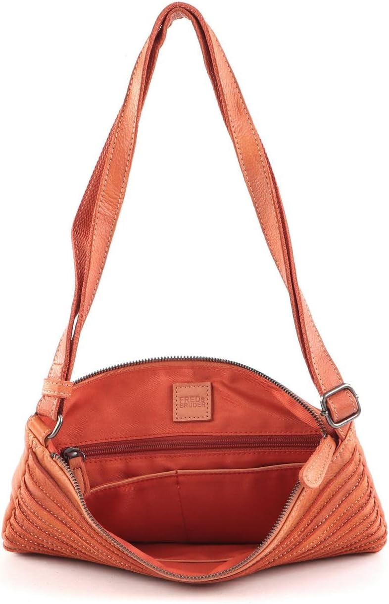 FREDsBRUDER Umhängetasche Riffelinchen mit Reissverschluss Einheitsgrösse Melon, Einheitsgrösse Melo