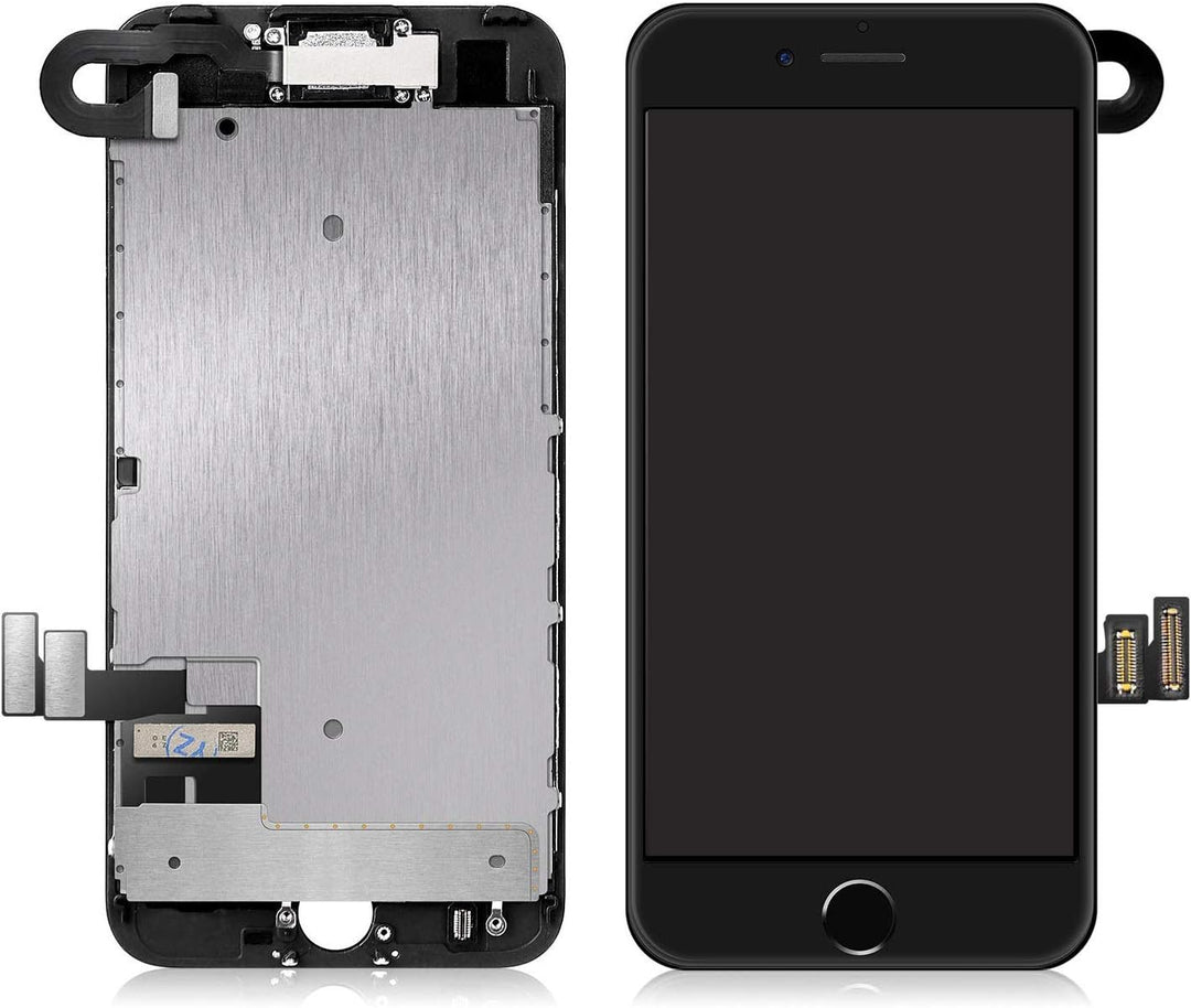 Xlhama Ersatzbildschirm Touchscreen LCD kompatibe für iPhone 8 Schwarz mit Reparaturwerkzeug Frontka