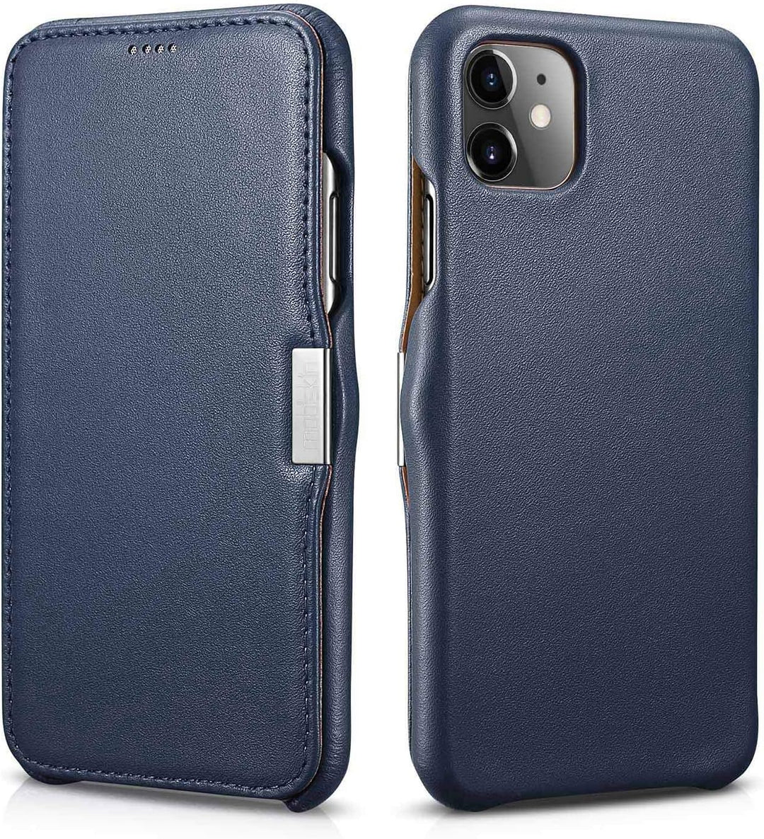 Mobiskin Hülle kompatibel mit Apple iPhone 11 (6,1 Zoll), Handyhülle mit echtem Leder, Case, Schutzh