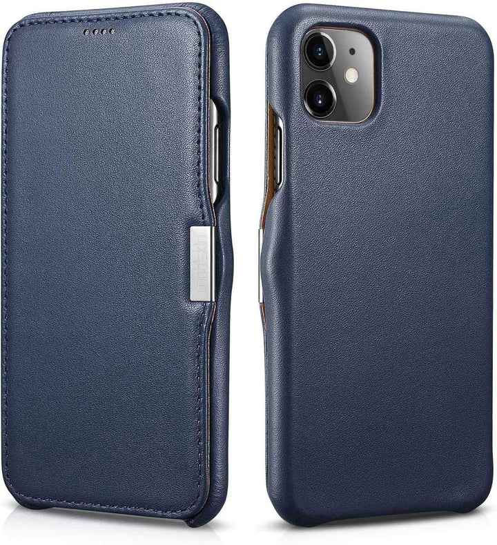 Mobiskin Hülle kompatibel mit Apple iPhone 11 (6,1 Zoll), Handyhülle mit echtem Leder, Case, Schutzh