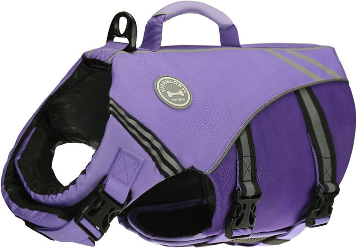 VIVAGLORY Sports Style Schwimmweste Hund, Hundeschwimmweste für Bootfahren, Auftrieb & Schwimmhilfe,