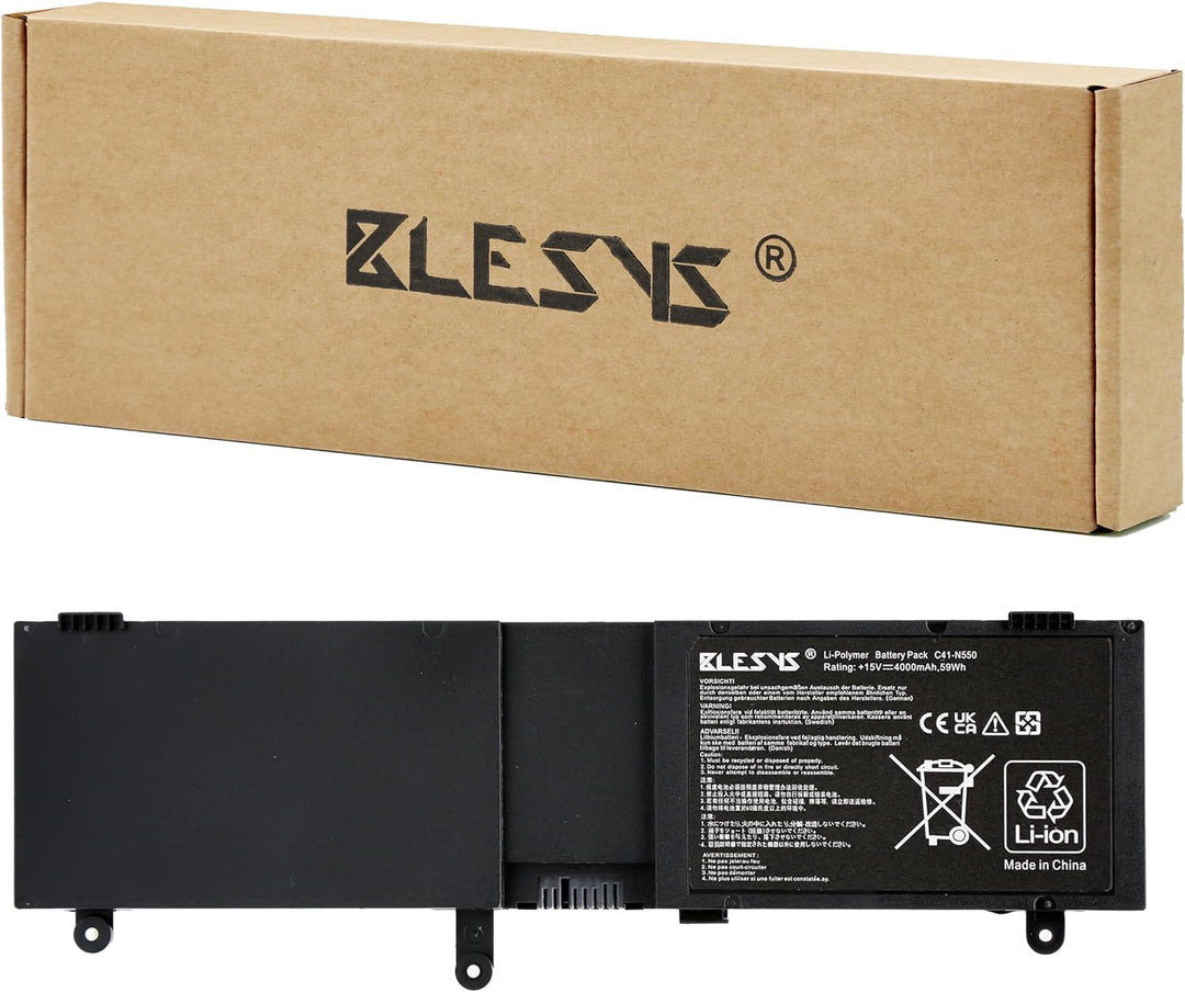 BLESYS C41-N550 Laptop Ersatz Akku fĂŒr ASUS N550 N550J N550X47JV Q550JA N550JK ROG G550J Serie Noteb