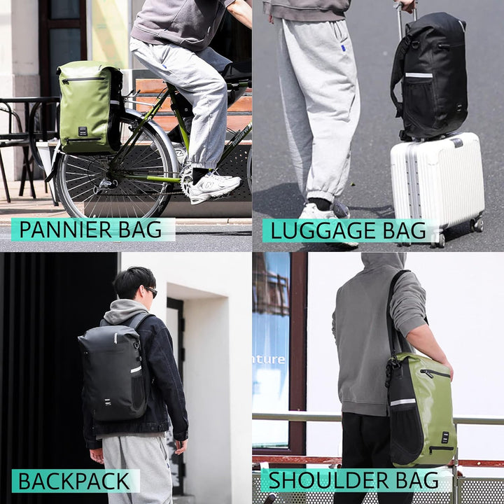 BAIGIO 3-in-1 Multifunktional Fahrradtasche für Gepäckträger Wasserdicht Gepäckträgertasche Fahrrad