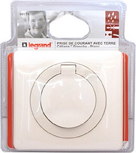 Legrand Celiane LEG99170 Französische Steckdose, Stecker-Typ E, 2-polig mit Erdungsstift, spritzwass