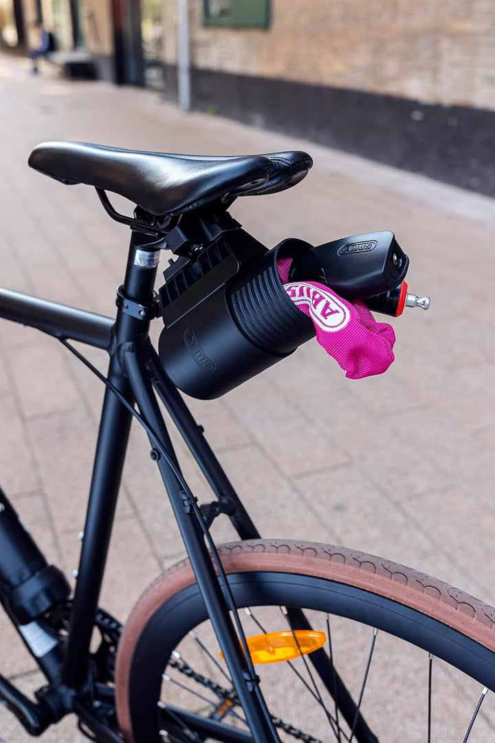 ABUS Kettenschloss Catena 6806K – Leichtes Fahrradschloss aus gehärtetem Stahl mit modischem Textils