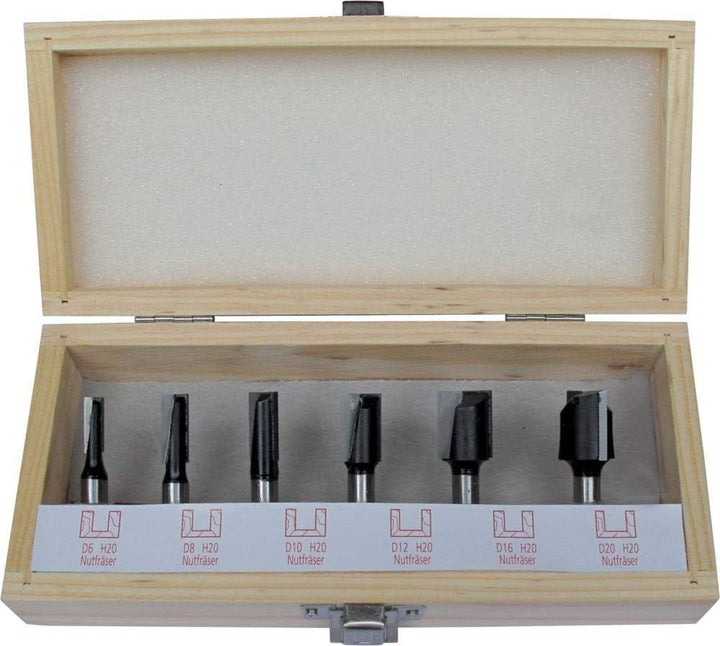 Fortis Nutfräser-Satz HW S8 6-tlg. im Holzk.