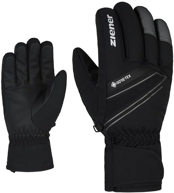Ziener Herren Gunar Ski-Handschuhe/Wintersport | wasserdicht, atmungsaktiv, warm, Gore-Tex 7 black.m