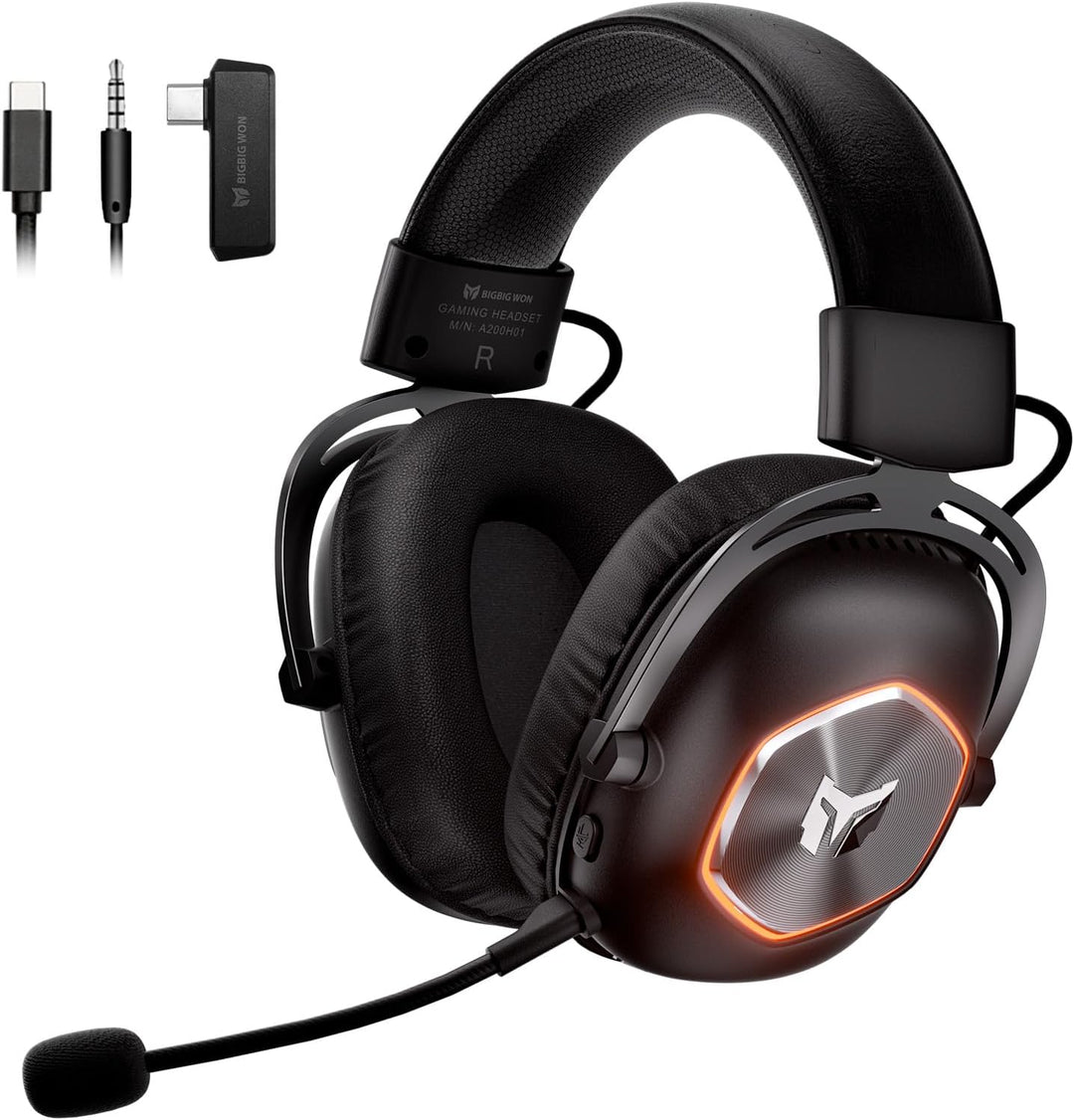 BIGBIG WON HALO PRO 2.4GHz Kabelloses Gaming-Headset für PC, PS, Switch, Bluetooth 5.3 Gaming-Kopfhö