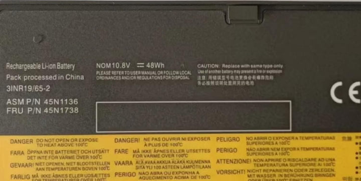 PUGASR 68+ 45N1136 45N1738 (10.8V 48Wh) Laptop Akku Kompatibel mit Lenovo Thinkpad T440 T440s T450 T