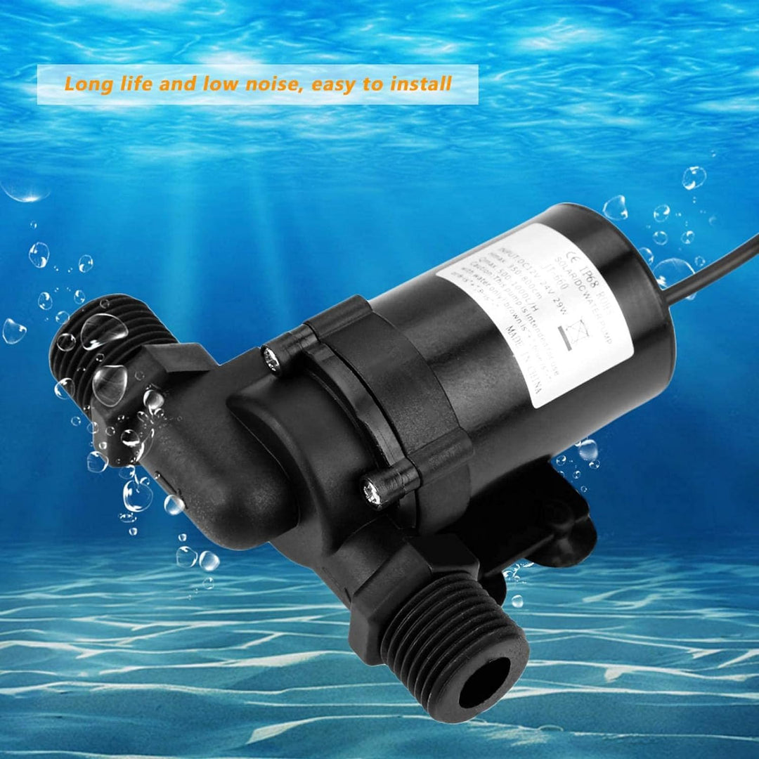 Bürstenlose DC-Wasserpumpe, bürstenlose Mini-DC-Wasserpumpe für Solarwarmwasserbereiter 24V -40 ℃ ~