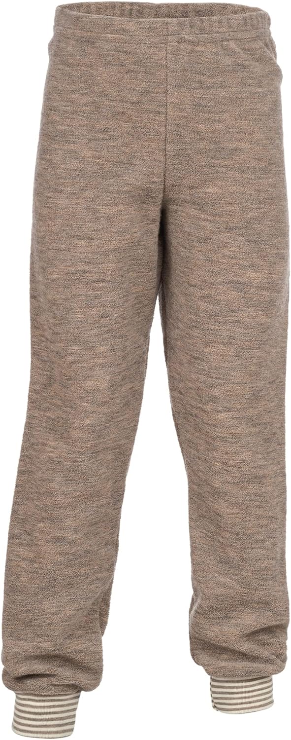 Engel, Kinder Frottee Hose/Schlafanzugshose, 100% Wolle (kbbT) 152 Walnuss Melange, 152 Walnuss Mela