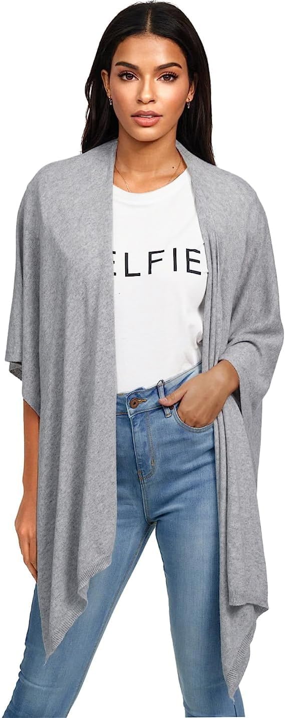 Damen Poncho,Schal Pullover, Lange Strickjacke, Strickpullover, Mantel,XXL Umhängetuch,Tunika für So