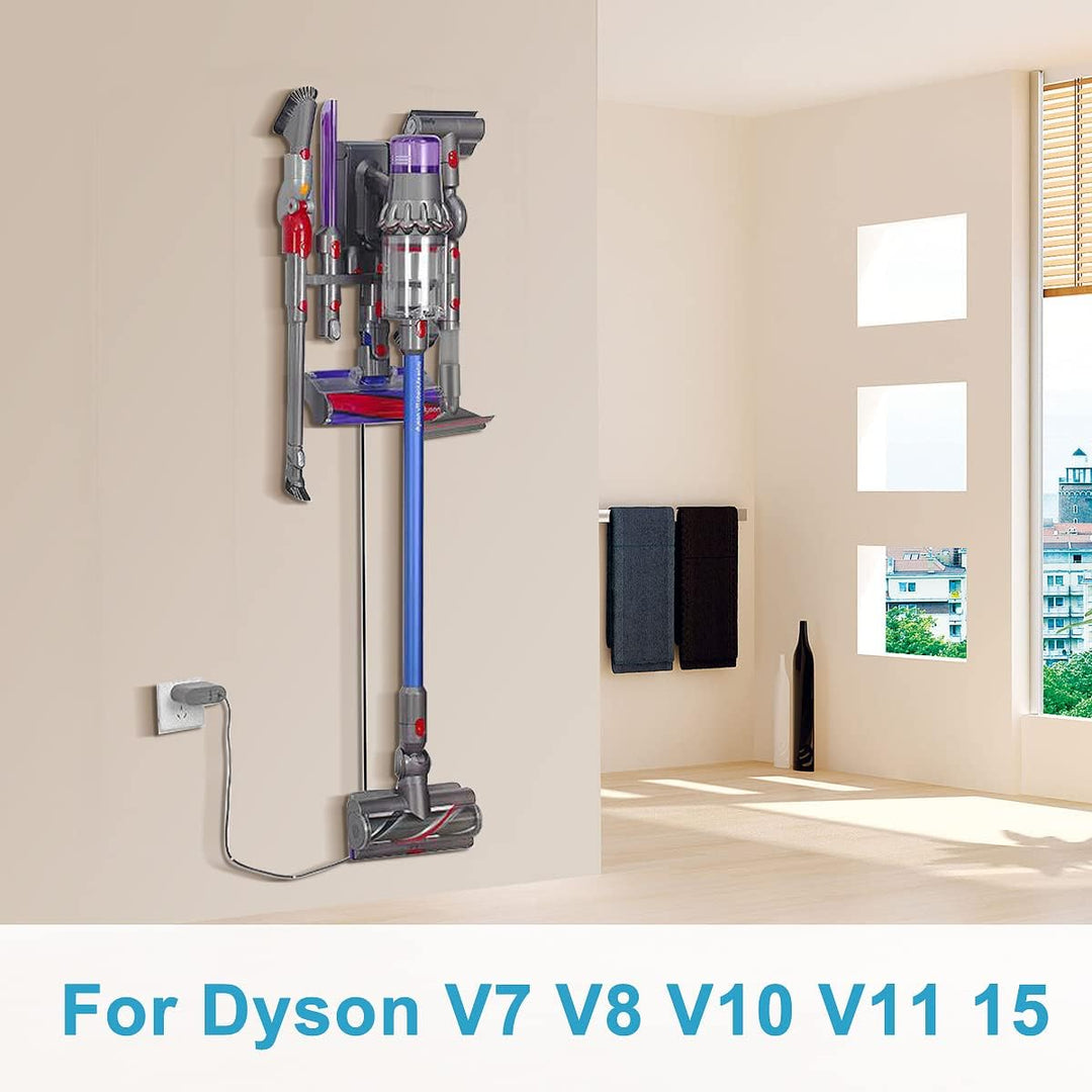 DrRobor Halterung Zubehör für Dyson V7 V8 V10 V11 V15, Wandhalterung für Dyson Staubsauger mit 9 Auf