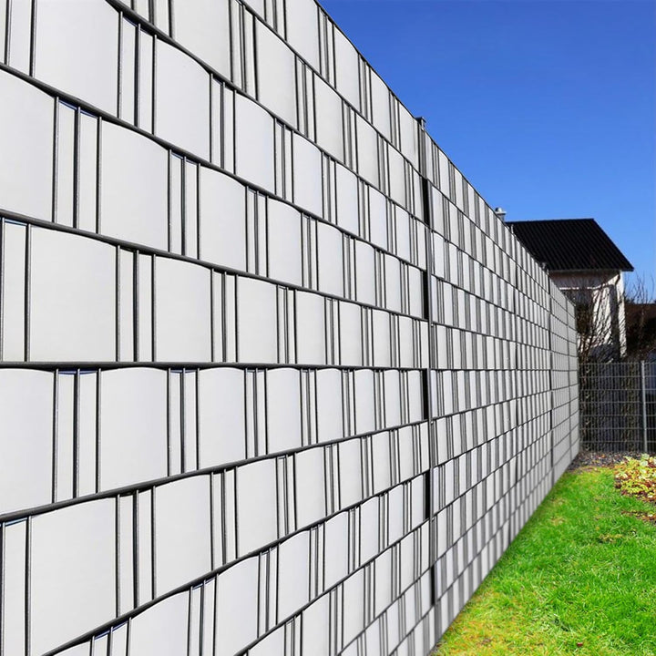 UISEBRT PVC Sichtschutzstreifen für Doppelstabmatten, 65 m x 19 cm Doppelstabmattenzaun, Blickdichte