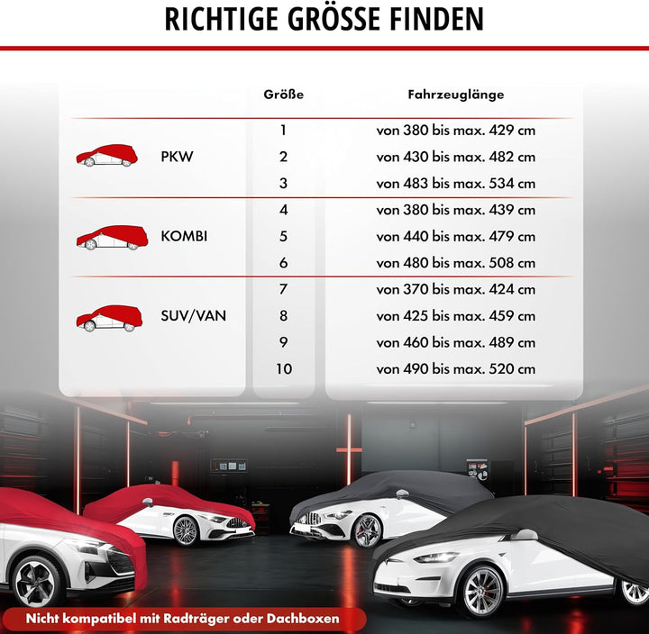 Walser Abdeckung Auto Indoor Stretch Basic, Autoabdeckung Winter, staubdichte Autogarage Abdeckung,
