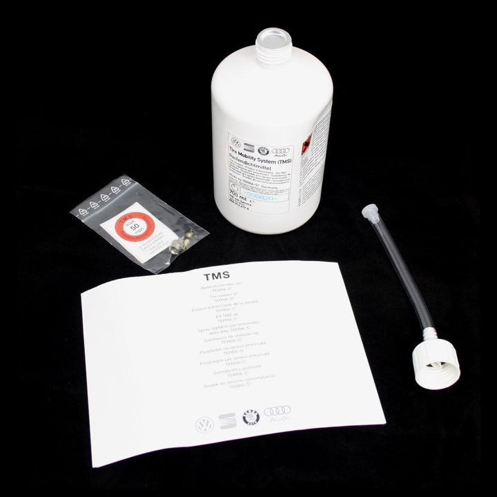 Volkswagen 8D0012619A Reifendichtmittel Notfallset Original VW Audi Seat Skoda Reifen Tire Mobility