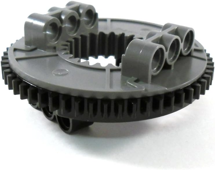 1 Stück LEGO TECHNIC "Drehkranz" in Schwarz / Neu-Dunkelgrau.