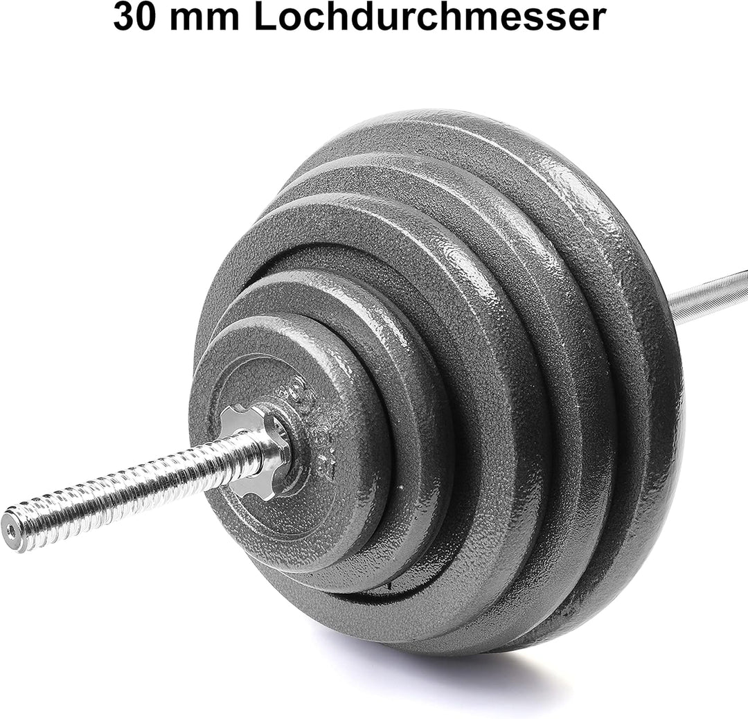 wuuhoo® Hantelscheiben Manuel 27mm Bohrung, Langhantelgewichte 2er Set, Gewichte für 1" Zoll Hantels