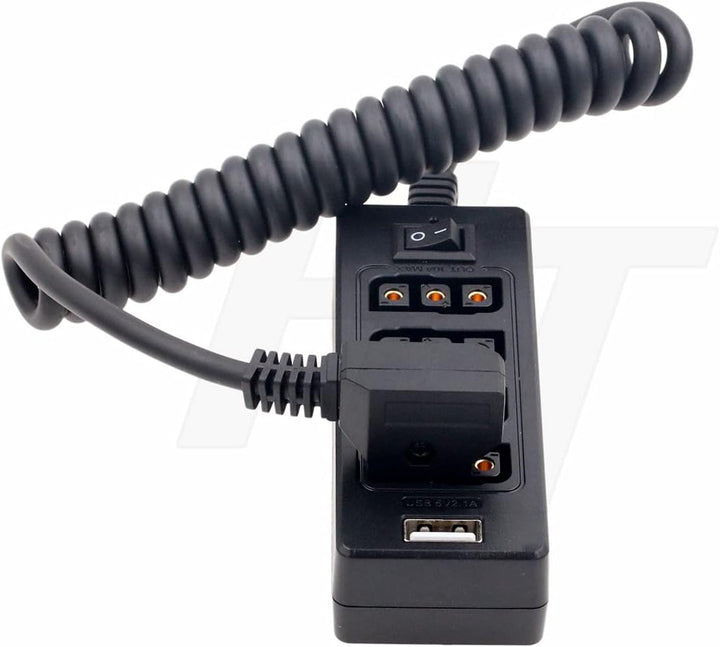 HangTon D-TAP Power Splitter 1 bis 4 P-Tap und USB-Adapter-Konverter, 1/4 '' Schraubbefestigung für