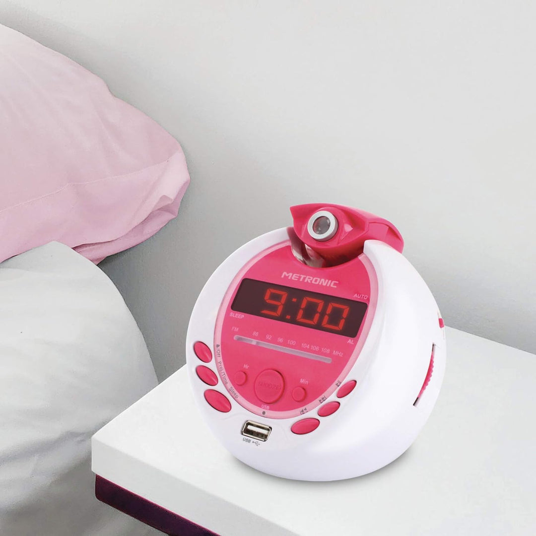 Metronic Miss Angel MP3 Radio Radio/Radiowecker USB-Anschluss Weiss/Lila, Weiss/Lila