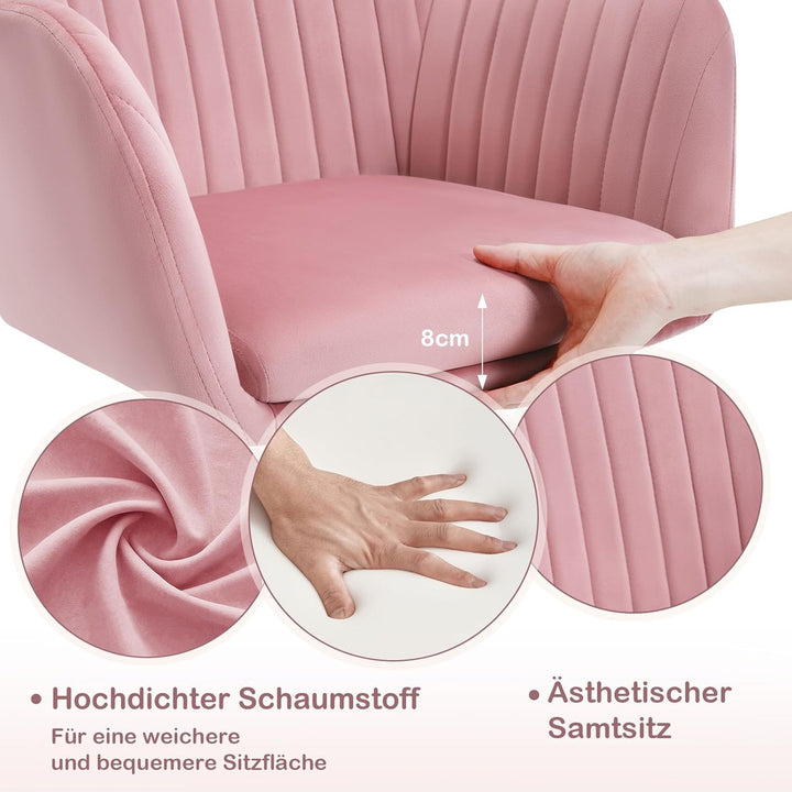 WOLTU Schreibtischstuhl, Bürostuhl ergonomisch, Homeoffice Stuhl höhenverstellbar, Schminkstuhl mit
