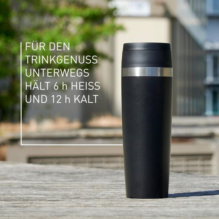 EMSA N2023550 Travel Mug Classic 0,5 Liter , neuer Komfort-Schraubverschluss , Edelstahl , 6h heiss