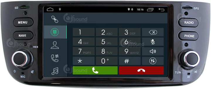 Costum fit Autoradio für Punto Evo Android GPS Bluetooth WiFi Dab USB Full HD Touchscreen Display 6.