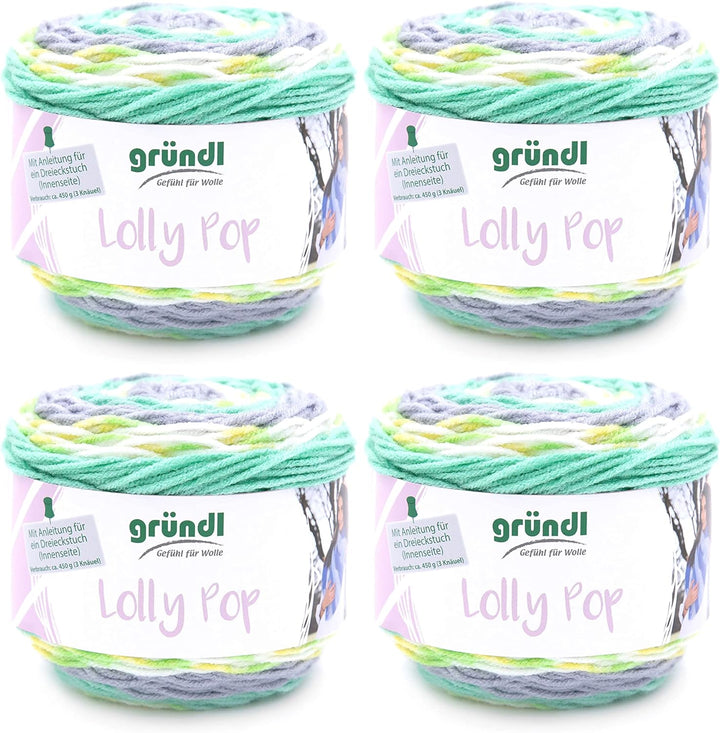 Gründl Lolly Pop Häkel- und Strickgarn (Wollähnliches und waschbares Universalgarn 100% Polyacryl, 1