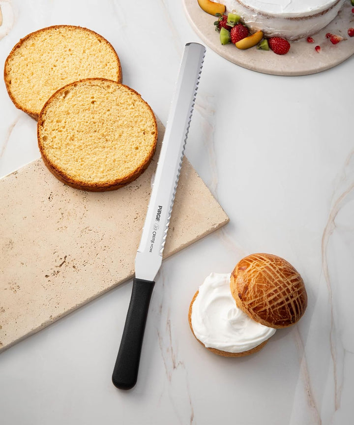 Pirge Creme Profi Gebäckwerkzeuge Set mit Tasche 6 Stück - Torten Winkelpalette Set - Konditormesser